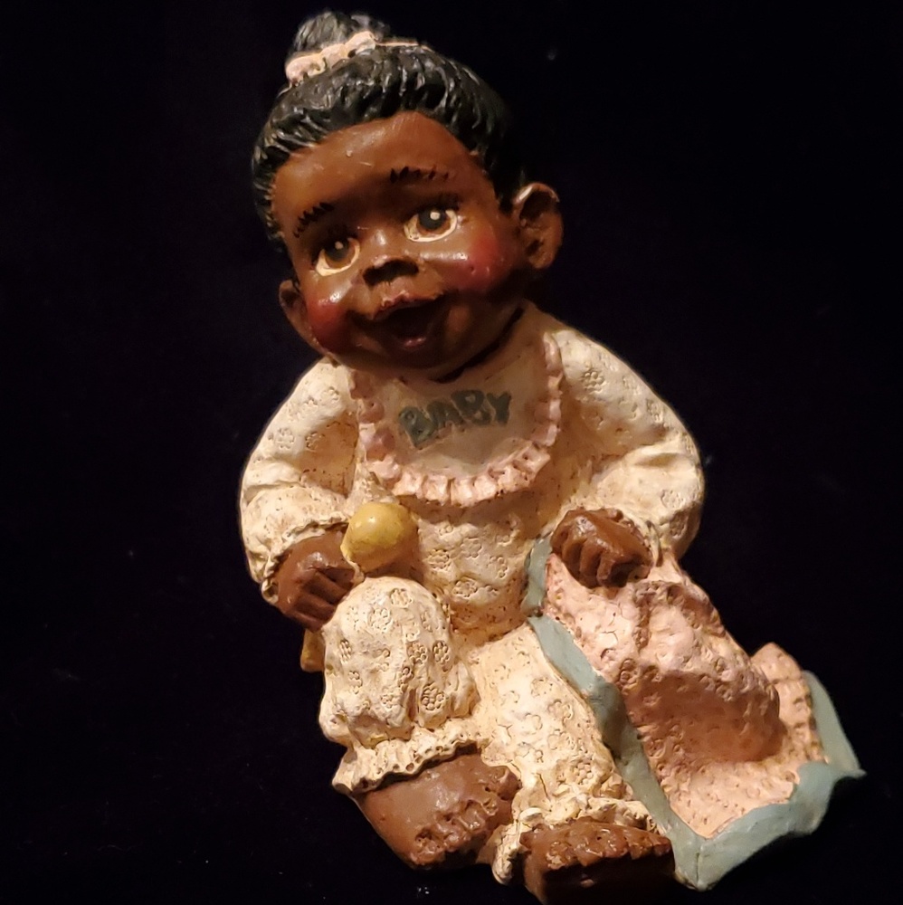 African American Baby Girl Figurine